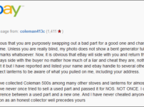 eBayセラーからの長いメッセージ